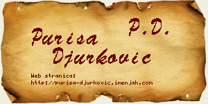 Puriša Đurković vizit kartica